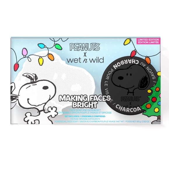 Wet n Wild Peanuts Snoopy Charcoal Face Soap and Scrubber Set - Picture 2 of 6